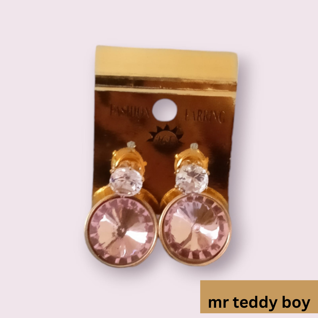 circular studded earrings-mr teddy boy